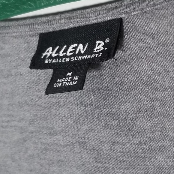 Allen B Military Inspired 2 Tone Mini Dress, Capped Studded Sleeves Black Gray M - Picture 5 of 9